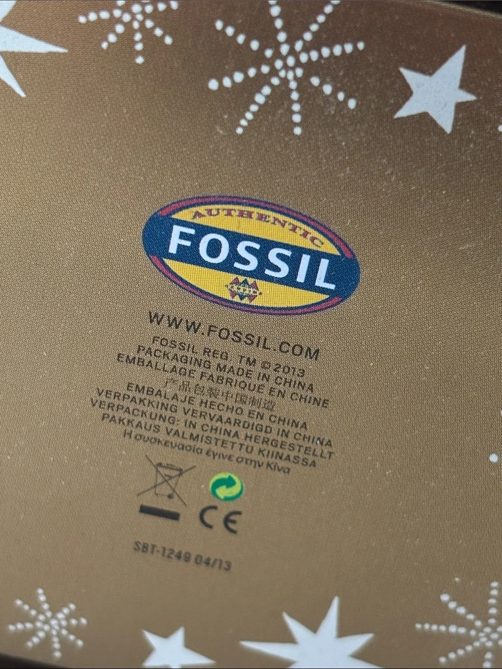 Fossil Holiday Themed Watch Tin Box